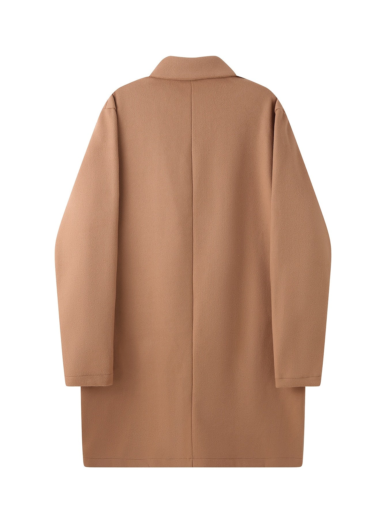 Men’s Mid-Length Overcoat — Single-Breasted, Business-Casual, Fall/Winter