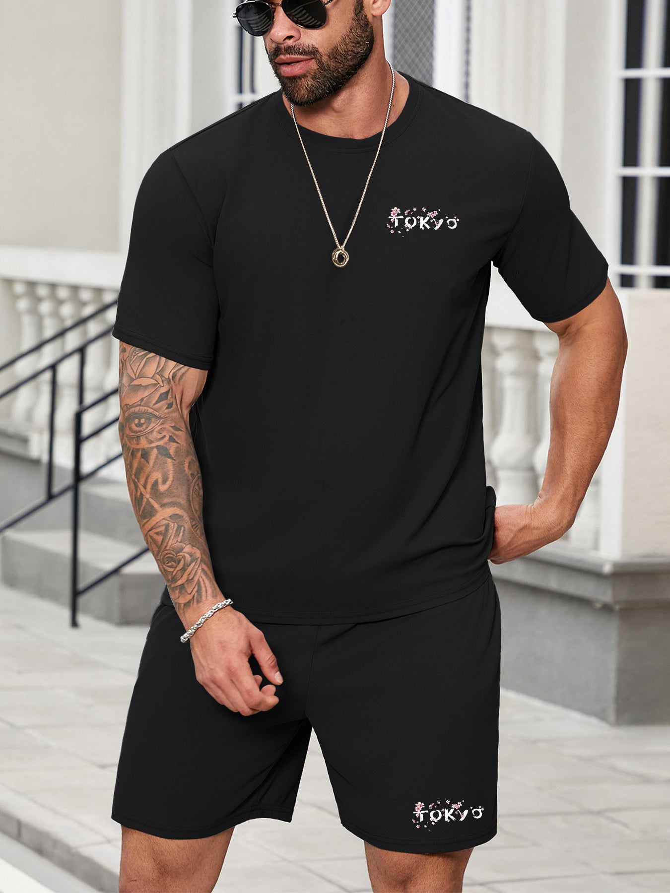 New Men's Japanese Anime Pattern T-shirt  Suitable for Daily Casual Wear Loose Fit Trendy and Versatile 100% Cotton Material