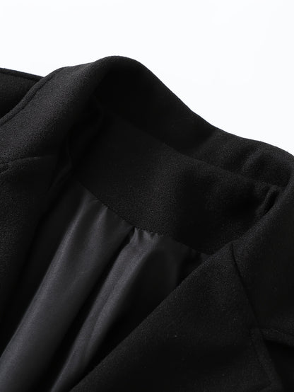 Men’s Mid-Length Overcoat — Single-Breasted, Business-Casual, Fall/Winter