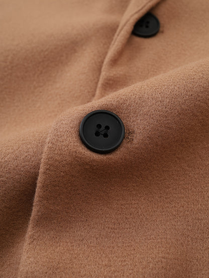 Men’s Mid-Length Overcoat — Single-Breasted, Business-Casual, Fall/Winter