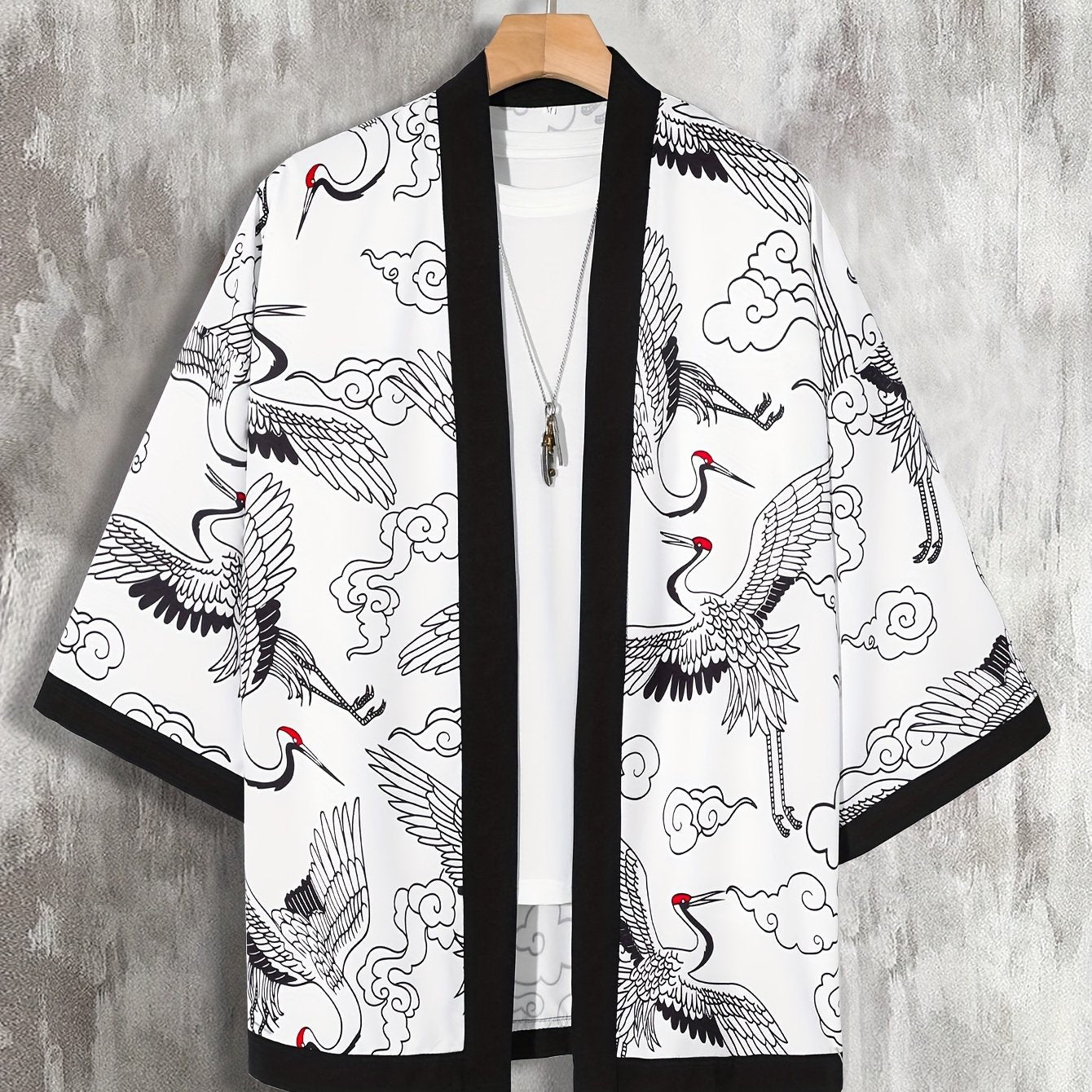 Men Casual Kimonos Japanese Style Letter Print Haori Yukata Cardigan Summer Women Harajuku Loose Fit Open Front Shirts
