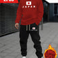 Men’s Japanese Print Hoodie & Jogger Set — Long-Sleeve Tracksuit with Pockets