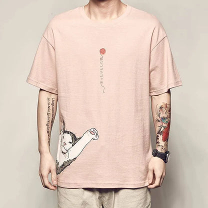 Hip Hop T Shirt Men Japanese T-shirt Streetwear Tshirt Casual Short Sleeve Summer Tops Tee Japan Style