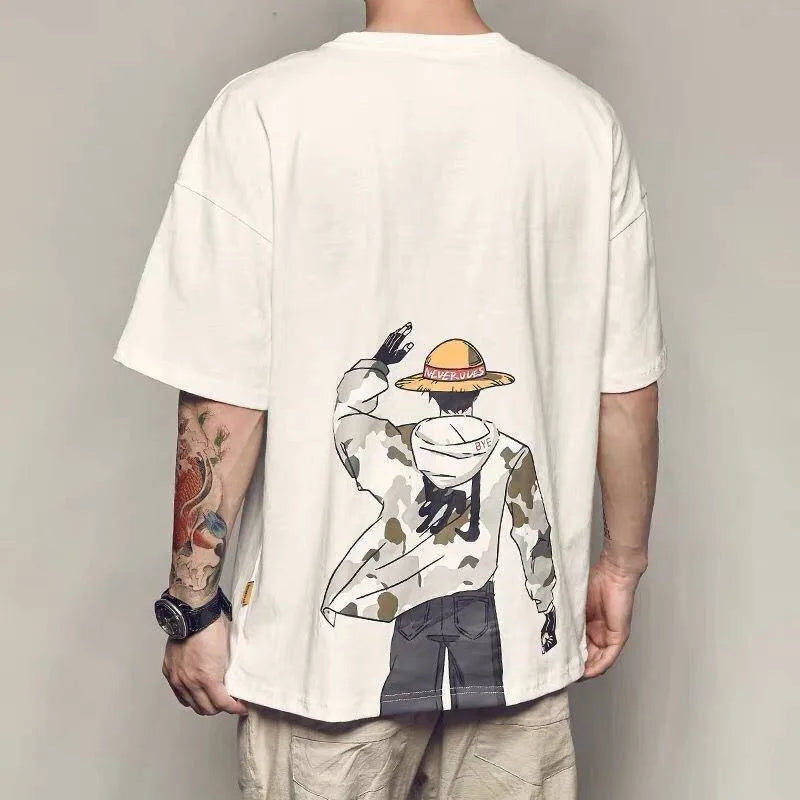 Hip Hop T Shirt Men Japanese T-shirt Streetwear Tshirt Casual Short Sleeve Summer Tops Tee Japan Style