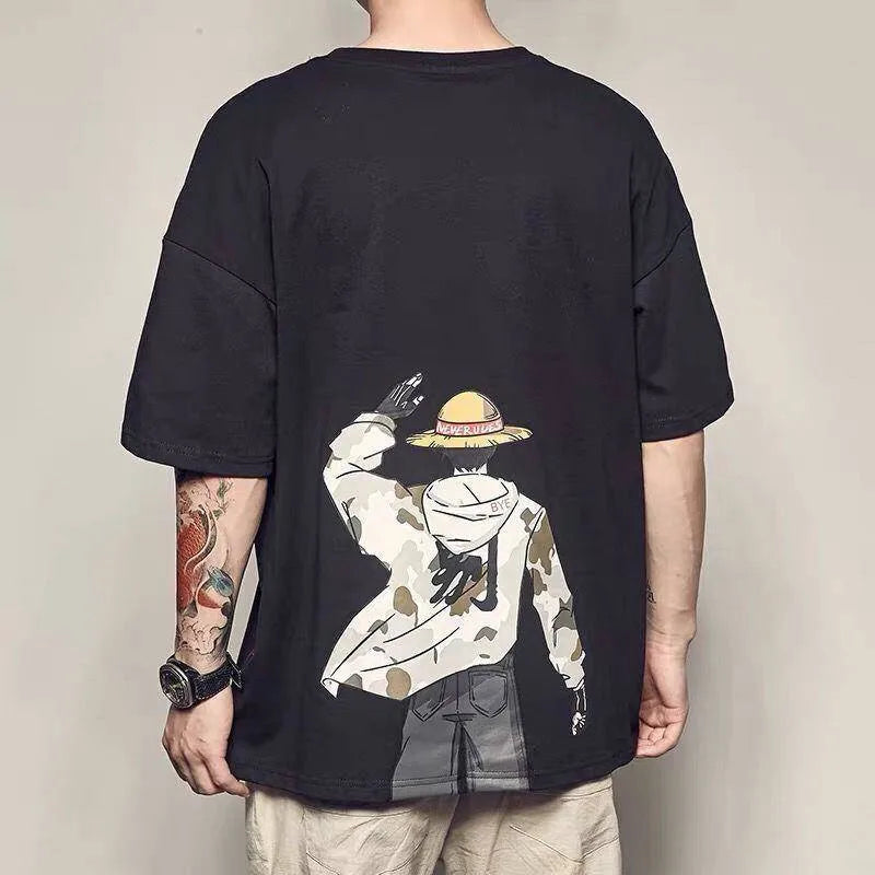 Hip Hop T Shirt Men Japanese T-shirt Streetwear Tshirt Casual Short Sleeve Summer Tops Tee Japan Style
