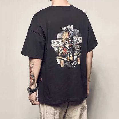 Hip Hop T Shirt Men Japanese T-shirt Streetwear Tshirt Casual Short Sleeve Summer Tops Tee Japan Style