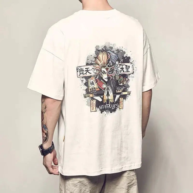 Hip Hop T Shirt Men Japanese T-shirt Streetwear Tshirt Casual Short Sleeve Summer Tops Tee Japan Style