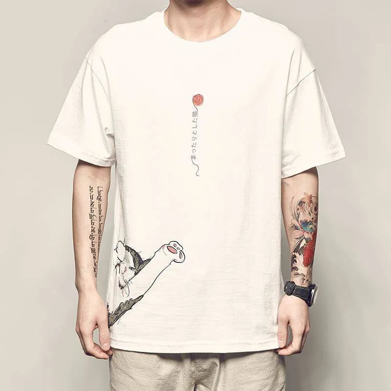 Hip Hop T Shirt Men Japanese T-shirt Streetwear Tshirt Casual Short Sleeve Summer Tops Tee Japan Style
