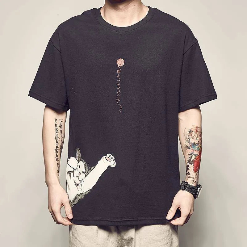 Hip Hop T Shirt Men Japanese T-shirt Streetwear Tshirt Casual Short Sleeve Summer Tops Tee Japan Style