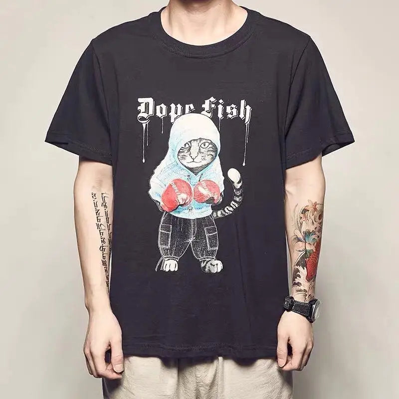 Hip Hop T Shirt Men Japanese T-shirt Streetwear Tshirt Casual Short Sleeve Summer Tops Tee Japan Style