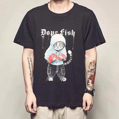 Hip Hop T Shirt Men Japanese T-shirt Streetwear Tshirt Casual Short Sleeve Summer Tops Tee Japan Style