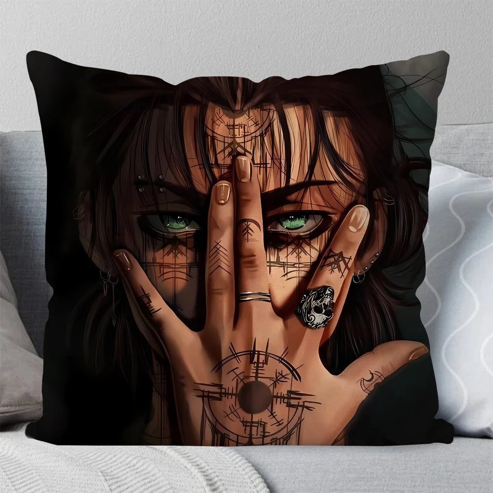 Anime Pillow Case Square Pillow Bedroom Sofa Leisure ComfortCushionLiving Room Home Decoration 40X40