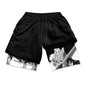 Gym Workout Running 2 in 1 Shorts for Men Stylish 3D Print Compression Shorts wih Pockets Summer Athletic Quick Dry Breathable