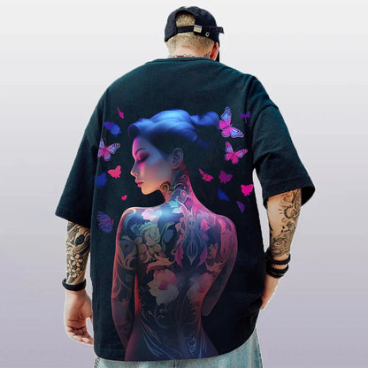 Summer Men's T-Shirt 3d Anime Character Print Short Sleeve T-Shirt For Men Loose Casual Tee Tops Oversized Trendy Male Clothing