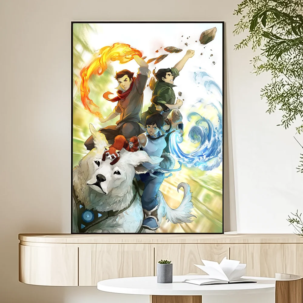 Cartoon A-Avatar The Legend Korra Poster HD art sticky wall waterproof home living room bedroom bar aesthetic decoration