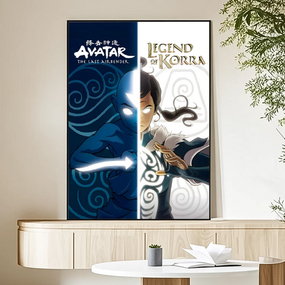 Cartoon A-Avatar The Legend Korra Poster HD art sticky wall waterproof home living room bedroom bar aesthetic decoration