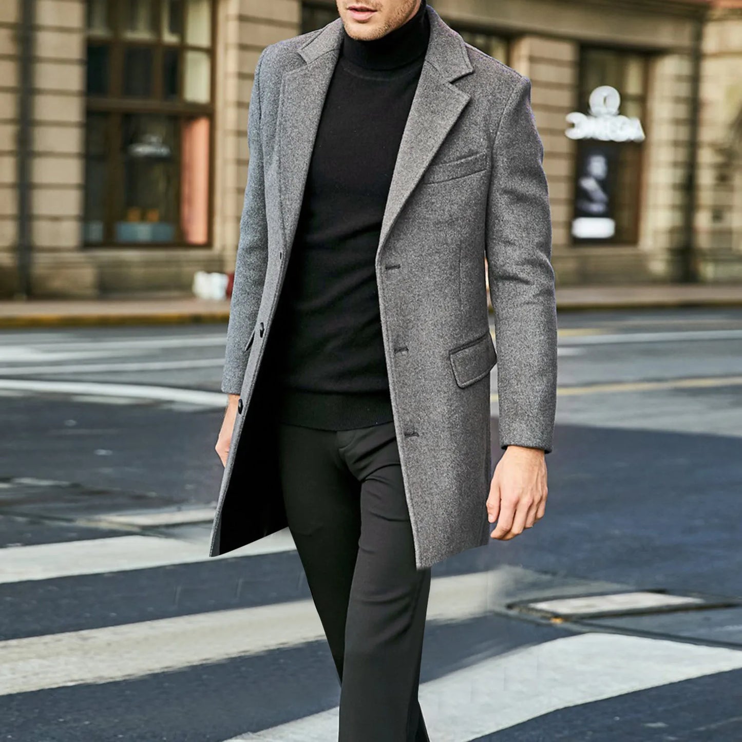 Overcoat  Men Wool Jacket