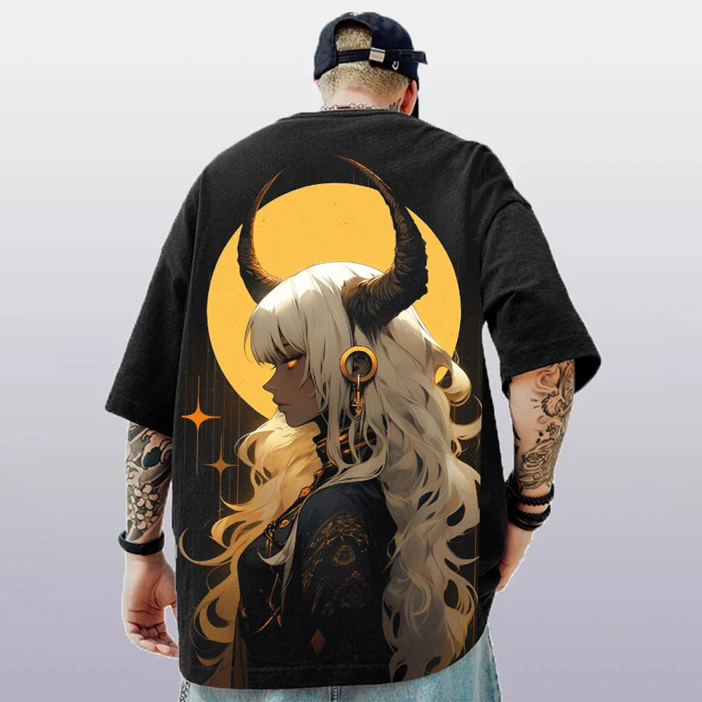 Summer Men's T-Shirt 3d Anime Character Print Short Sleeve T-Shirt For Men Loose Casual Tee Tops Oversized Trendy Male Clothing