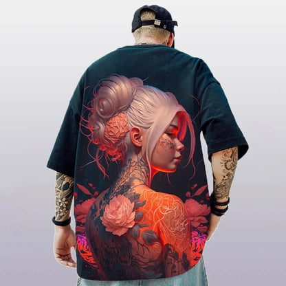 Summer Men's T-Shirt 3d Anime Character Print Short Sleeve T-Shirt For Men Loose Casual Tee Tops Oversized Trendy Male Clothing