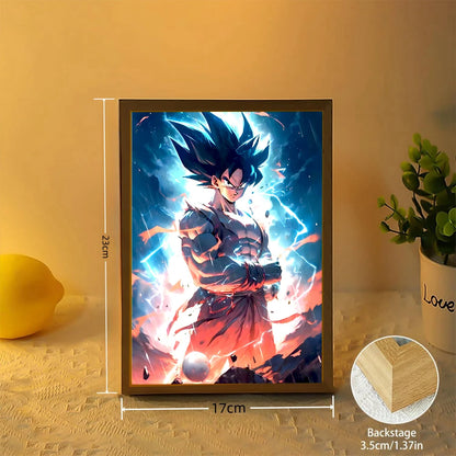 Dragon Ball Goku Vegeta Light Painting Photo Frame Led Night Painting Photo Frame