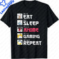Eat Sleep Anime Gaming Repeat  Anime Manga Custom Printed Graphic T Shirts