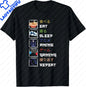 Eat Sleep Anime Gaming Repeat  Anime Manga Custom Printed Graphic T Shirts