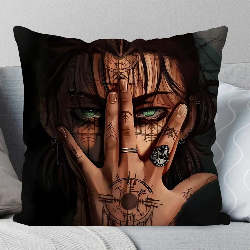 Anime Pillow Case Square Pillow Bedroom Sofa Leisure ComfortCushionLiving Room Home Decoration 40X40