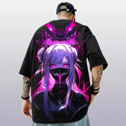 Summer Men's T-Shirt 3d Anime Character Print Short Sleeve T-Shirt For Men Loose Casual Tee Tops Oversized Trendy Male Clothing