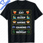 Eat Sleep Anime Gaming Repeat  Anime Manga Custom Printed Graphic T Shirts