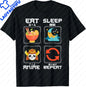 Eat Sleep Anime Gaming Repeat  Anime Manga Custom Printed Graphic T Shirts