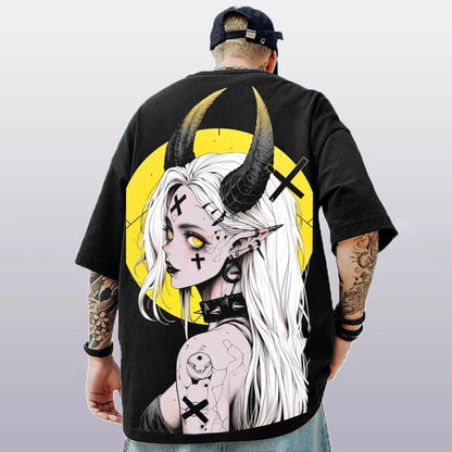 Summer Men's T-Shirt 3d Anime Character Print Short Sleeve T-Shirt For Men Loose Casual Tee Tops Oversized Trendy Male Clothing