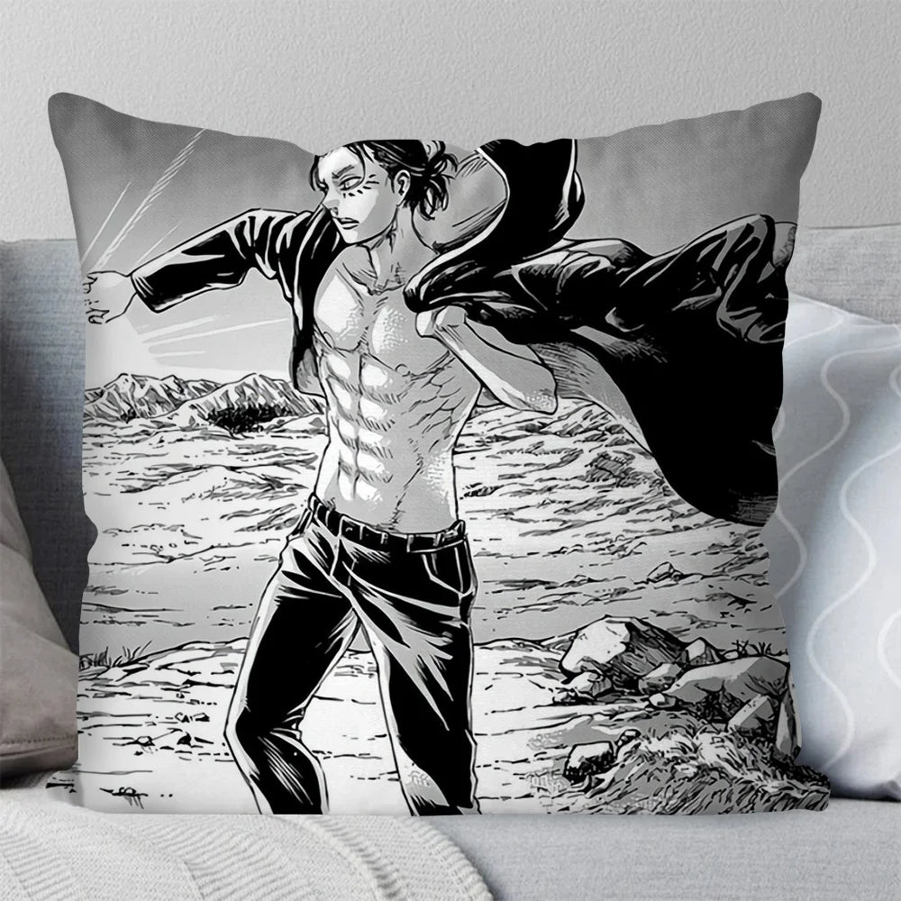 Anime Pillow Case Square Pillow Bedroom Sofa Leisure ComfortCushionLiving Room Home Decoration 40X40