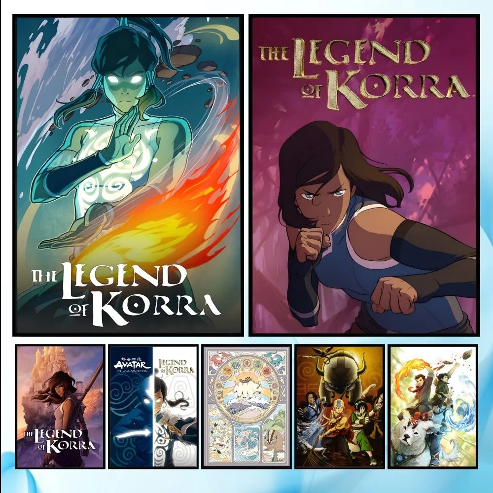Cartoon A-Avatar The Legend Korra Poster HD art sticky wall waterproof home living room bedroom bar aesthetic decoration