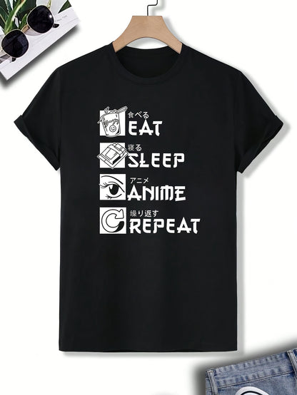 Eat, Sleep, Anime, Repeat Men's T-Shirt