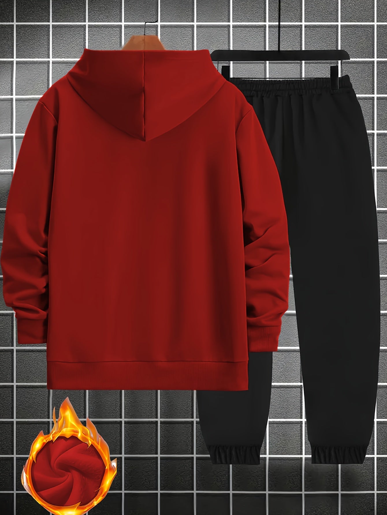 Men’s Japanese Print Hoodie & Jogger Set — Long-Sleeve Tracksuit with Pockets