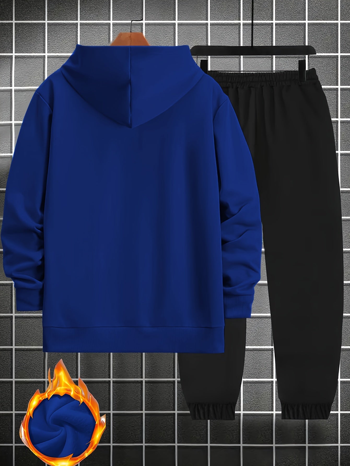 Men’s Japanese Print Hoodie & Jogger Set — Long-Sleeve Tracksuit with Pockets