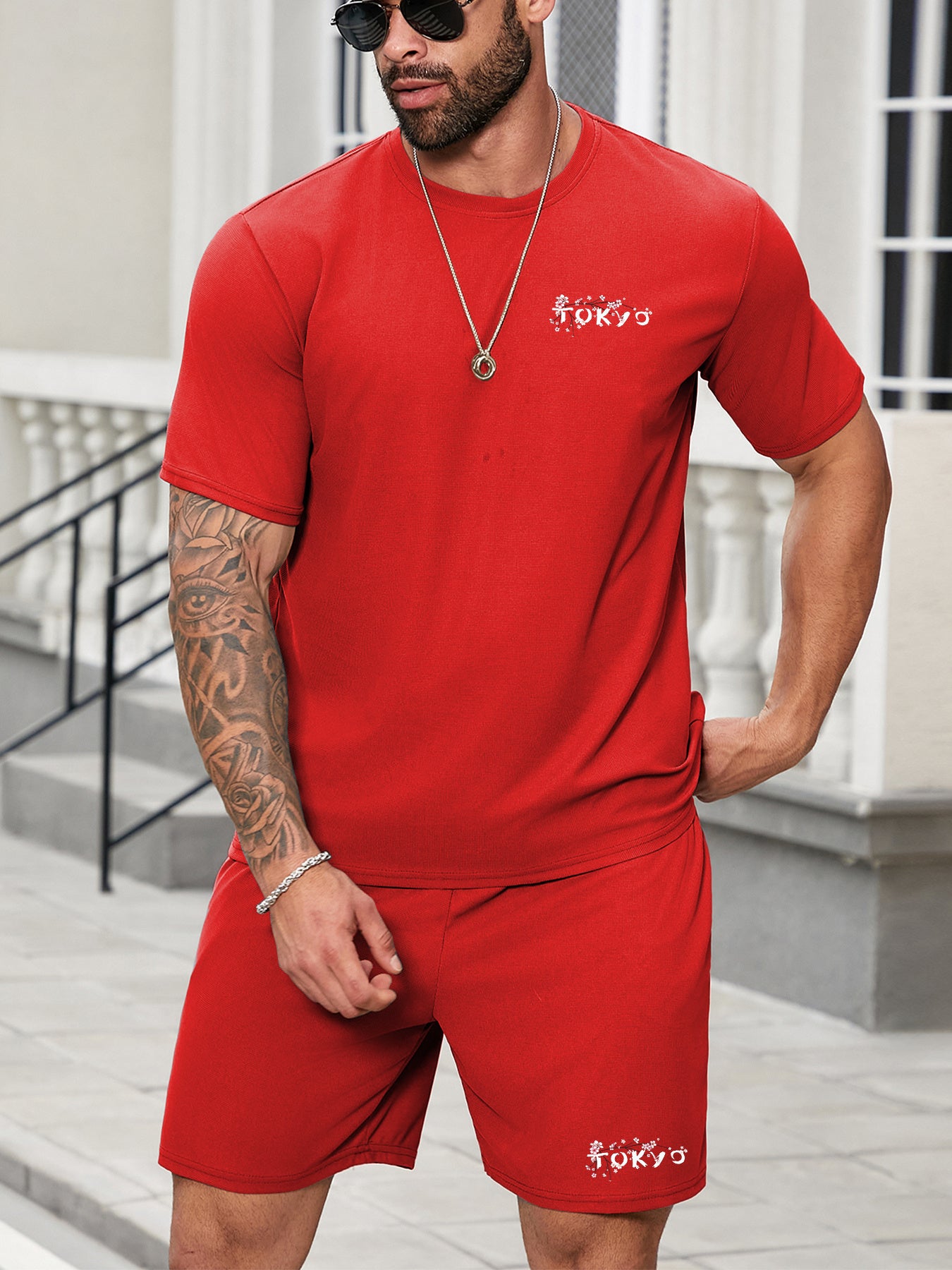 New Men's Japanese Anime Pattern T-shirt  Suitable for Daily Casual Wear Loose Fit Trendy and Versatile 100% Cotton Material