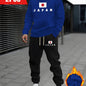 Men’s Japanese Print Hoodie & Jogger Set — Long-Sleeve Tracksuit with Pockets