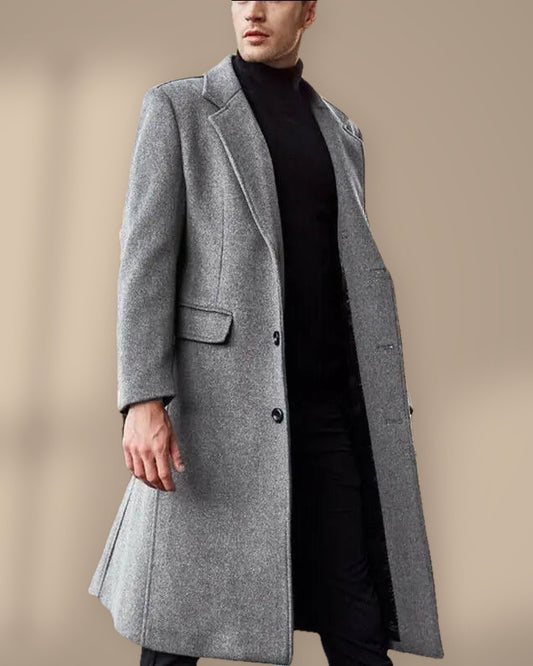 Wool-Look Overcoat in gray